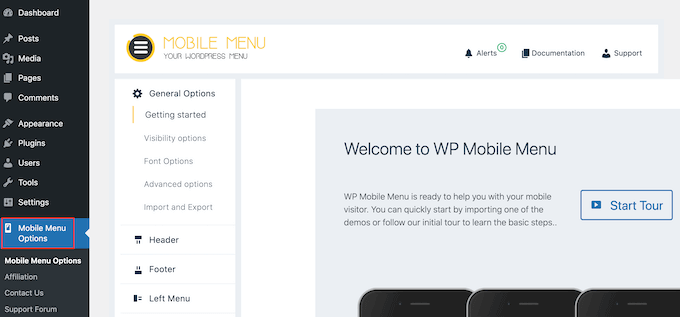Creating a mobile friendly navigation menu
