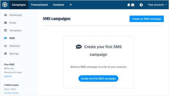 Create your first SMS campaign