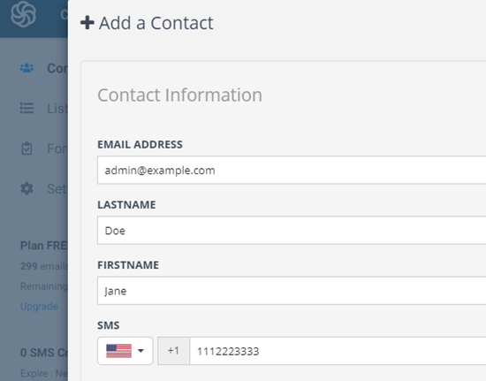 Create Sample Contact