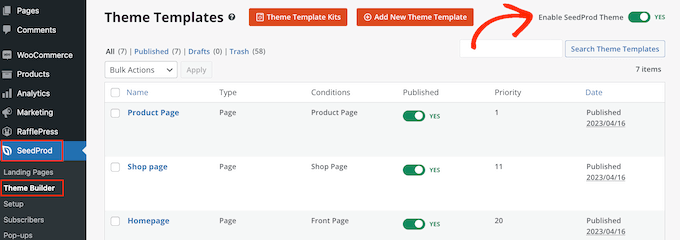 Publishing a customized WooCommerce style utilizing SeedProd