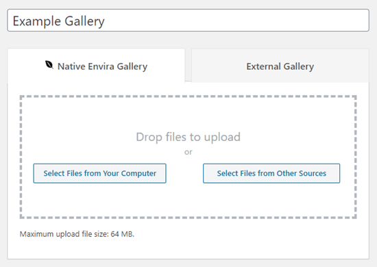 Give your new gallery a name