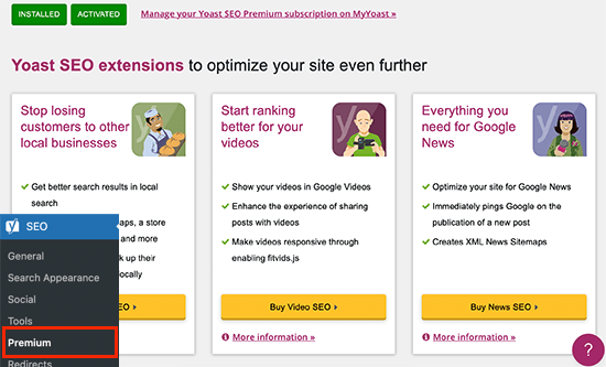 Yoast sitemap extensions