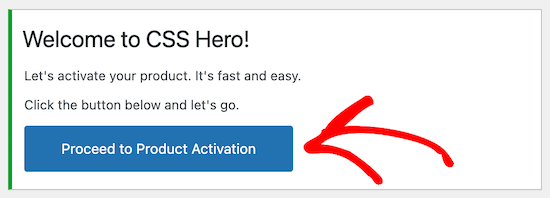 Activate CSS Hero plugin