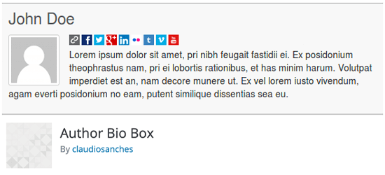 Author Bio Box