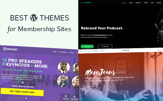 Design and templates for membership websites