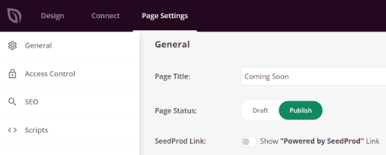 Change the Page Settings