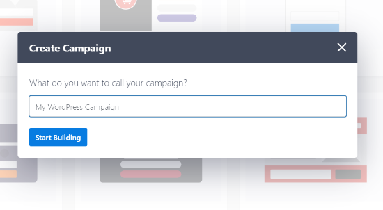 Enter a name for your campaign