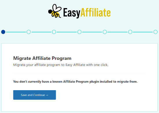 Migrate affiliate program settings