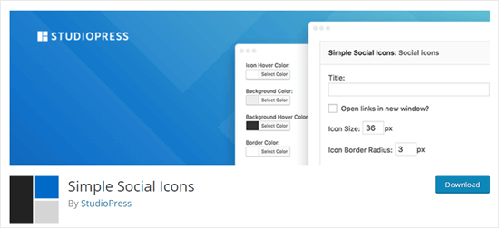 Simple Social Icons Wordpress