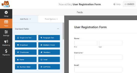Add more form fields in your user registration form