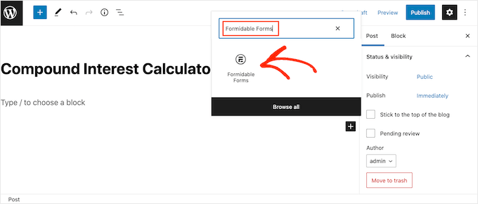 Adding an online calculator with Formidable Forms