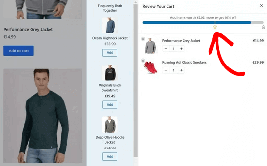 Add shop rewards to slide out WooCommerce cart with FunnelKit