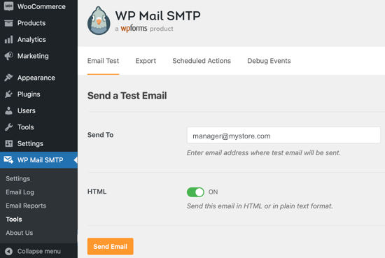 Make Sure Everything Works by Sending a Test Email