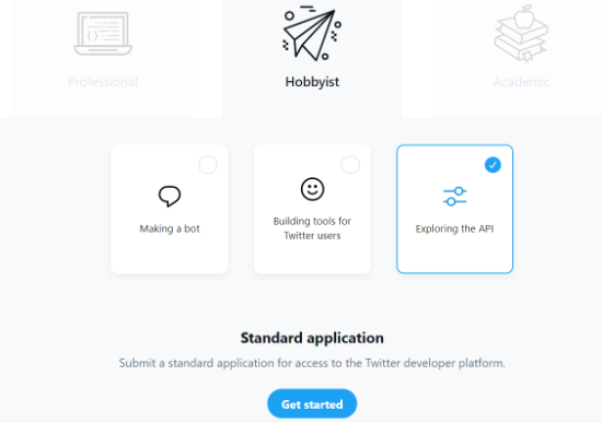 Get started with the standard application
