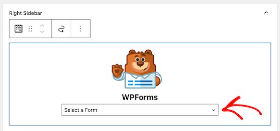 Exemple de widget WPForms