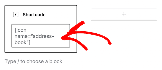 Add new icon font name to shortcode block