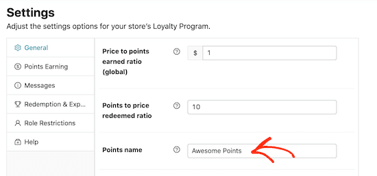 WooCommerce sadakat programınızın adını değiştirme