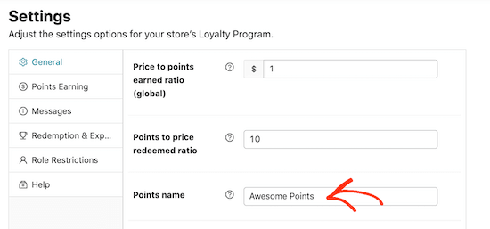 Изменение названия вашей программы лояльности WooCommerce