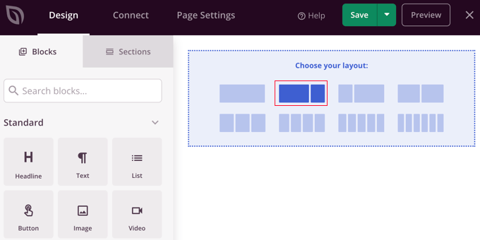 Choose a Layout with a Sidebar