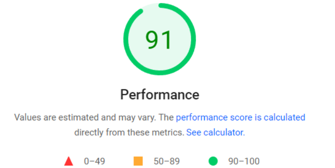Divi page performance test