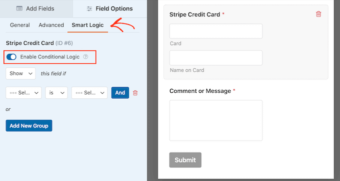 Adding conditional logic to a WordPress form