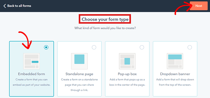 WebHostingExhibit choose-form-type How to Create a HubSpot Form in WordPress  