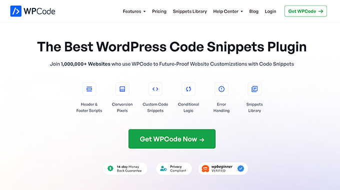 WebHostingExhibit wpcode-new-homepage 9 Best WordPress Conditional Logic Plugins for 2023  