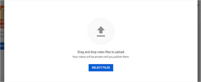 Select video files you want to upload