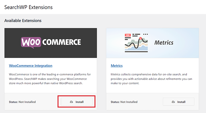 Install WooCommerce integration extension