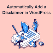 Automatically add a disclaimer in WordPress