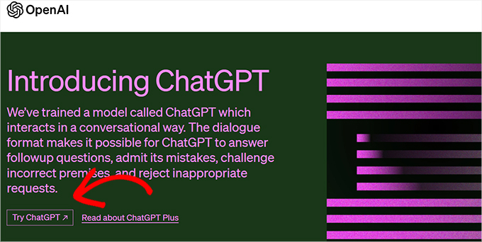 ChatGPT را امتحان کنید